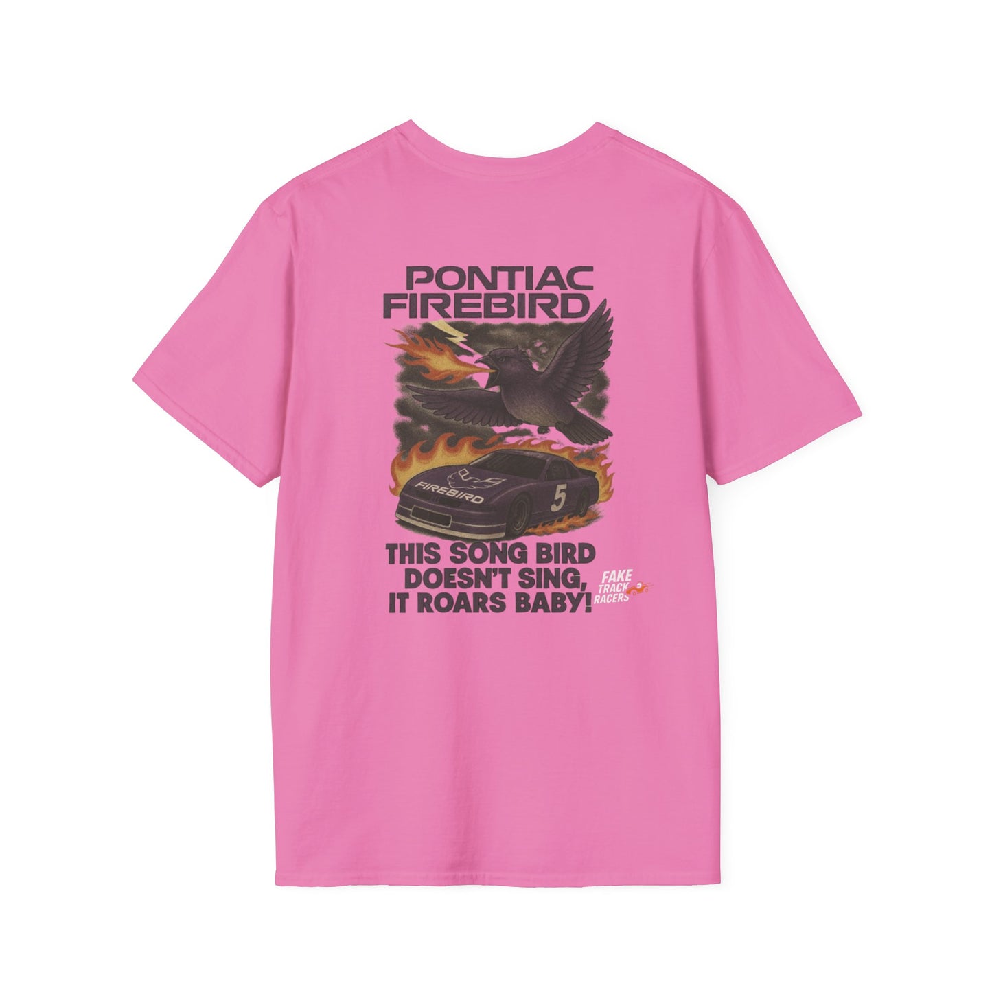 Vintage Style 90s Racing Tee Shirt BURT NIGHTINGALE Song Bird Fake Track Racers