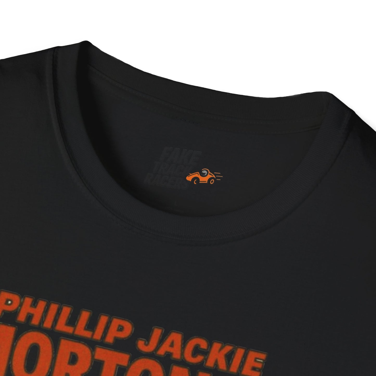 Vintage Style 90s Racing Tee Shirt PHILLIP JACKIE MORTON JR PW Fake Track Racers