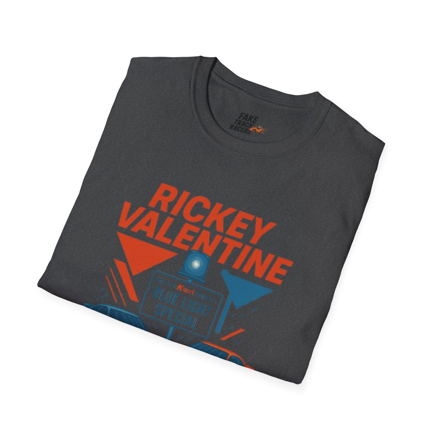 Vintage Style 90s Racing Tee Shirt RICKEY VALENTINE KMart Fake Track Racers