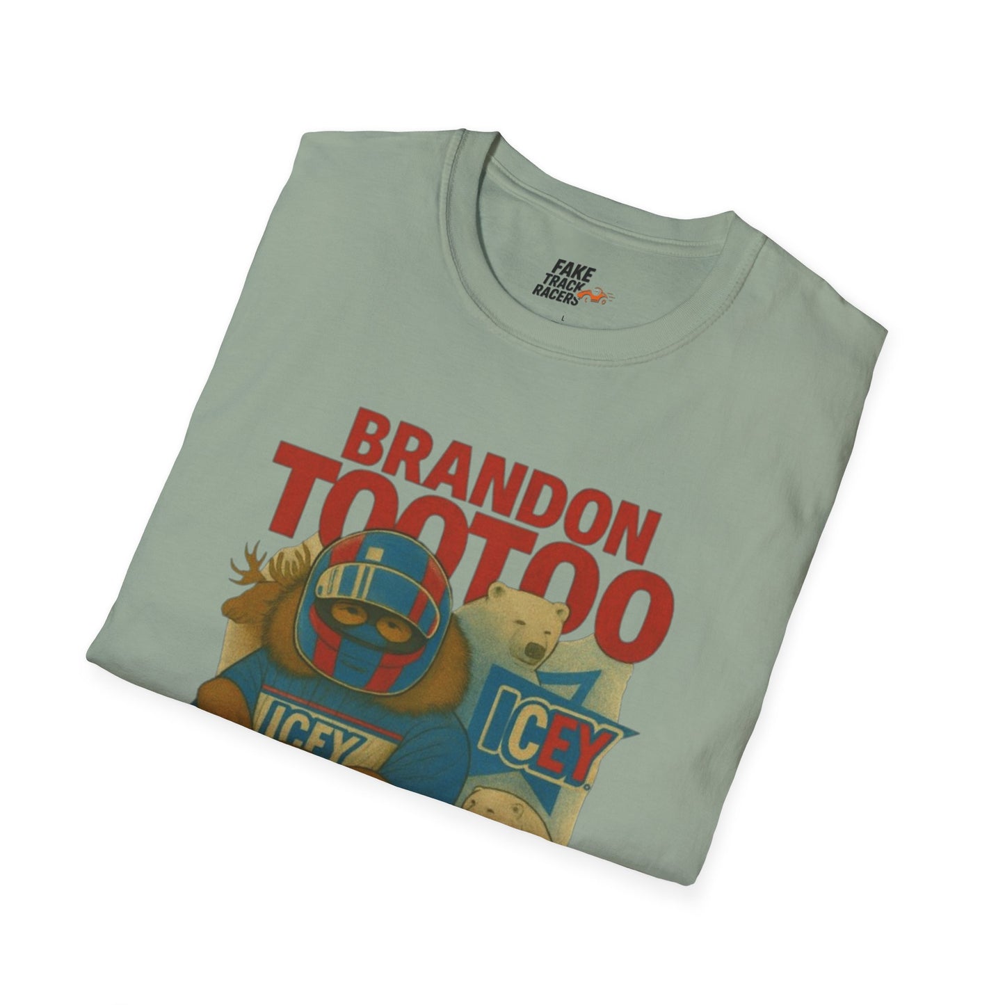 Vintage Style 90s Racing Tee Shirt BRANDON TOOTOO Alaska Fake Track Racers