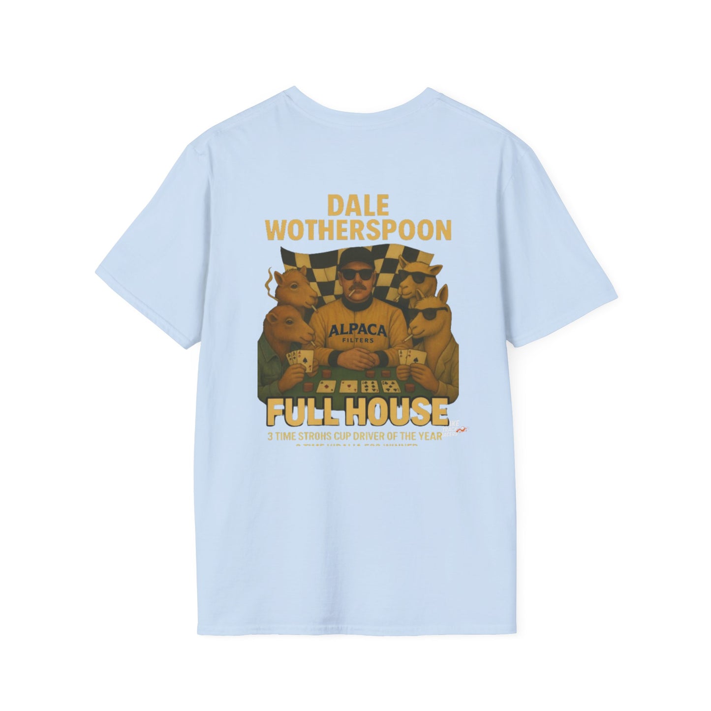Vintage Style 90s Racing Tee Shirt DALE WOTHERSPOON Alpaca Fake Track Racers