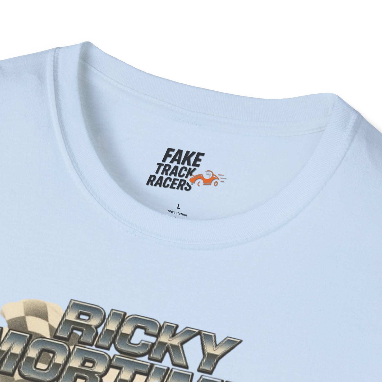 Vintage Style 90s Racing Tee Shirt RICKY MORTIMER PHOON Fake Track Racers