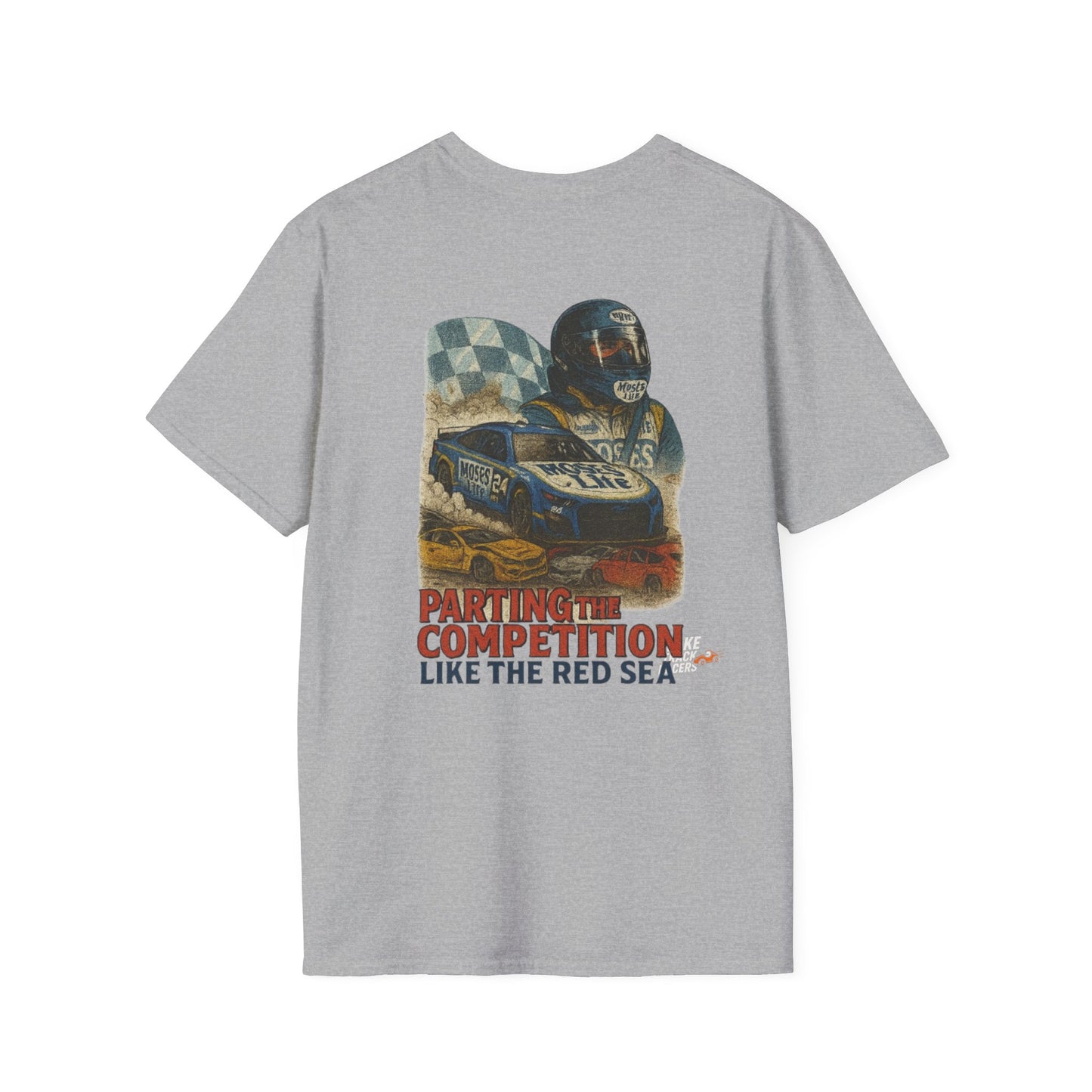 Vintage Style 90s Racing Tee Shirt CLINT SHARP MOSES LITE Fake Track Racers
