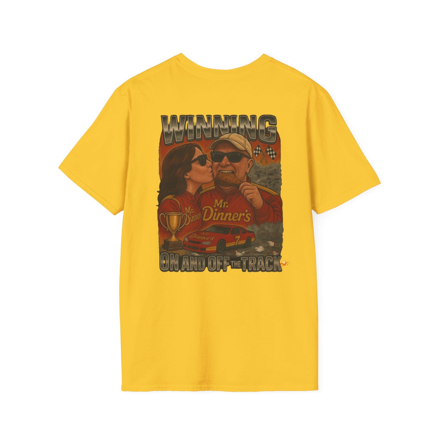 Vintage Style 90s Racing Tee Shirt SONNY MACK Mr Dinners Fake Track Racers