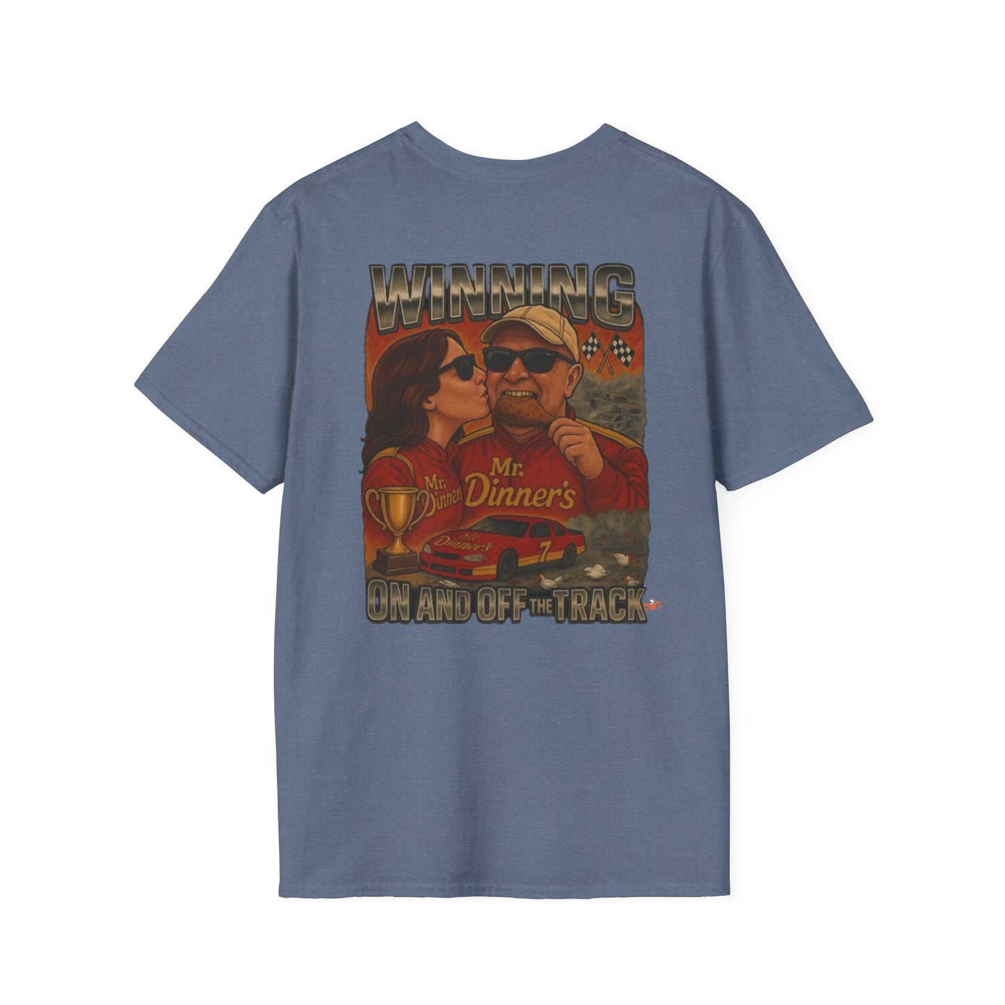 Vintage Style 90s Racing Tee Shirt SONNY MACK Mr Dinners Fake Track Racers