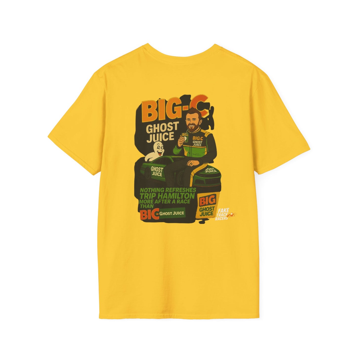 Vintage Style 90s Racing Tee Shirt TRIP HAMILTON BigC Fake Track Racers