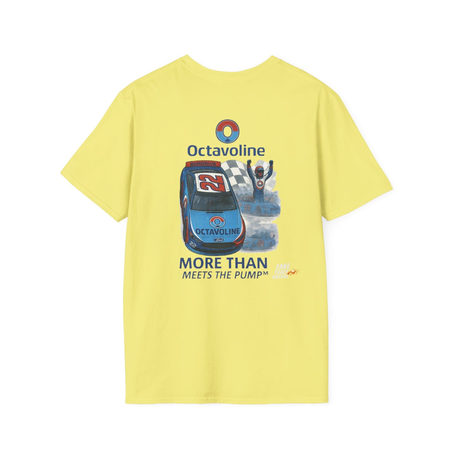 Vintage Style 90s Racing Tee Shirt SPARKY FRANKLIN OCTAVOLINE Fake Track Racers