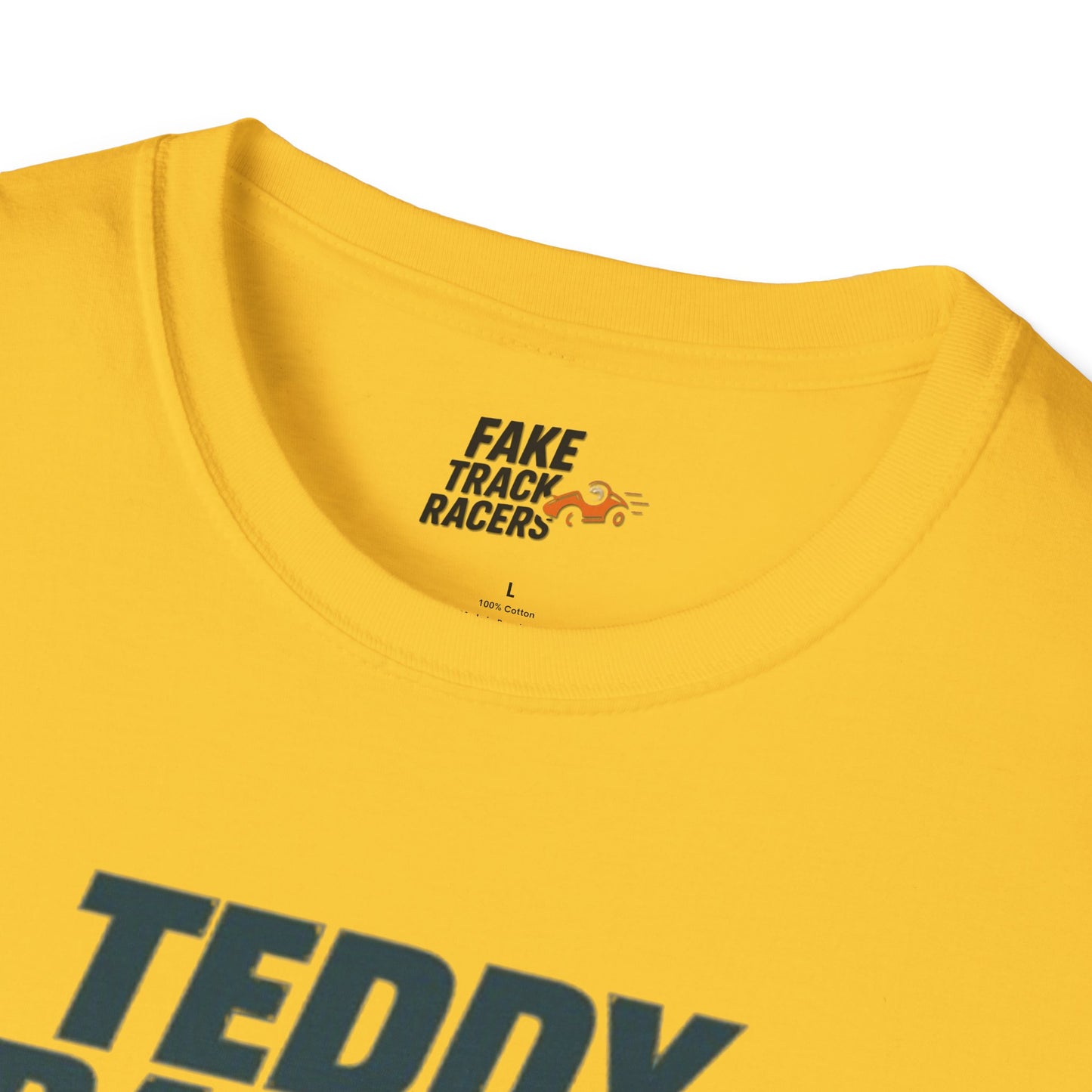 Vintage Style 90s Racing Tee Shirt TEDDY BRADSHAW Regal Fake Track Racers