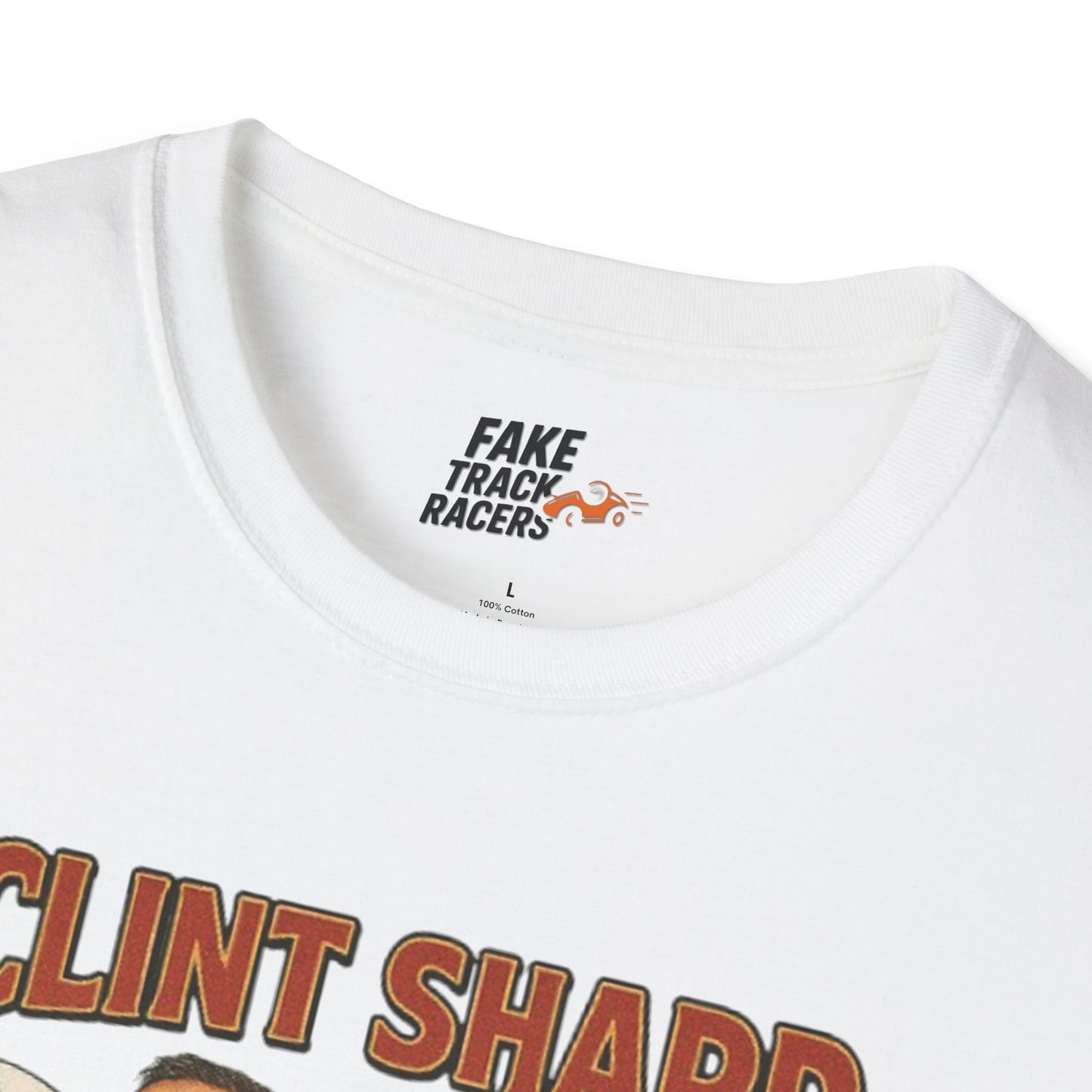 Vintage Style 90s Racing Tee Shirt CLINT SHARP MOSES LITE Fake Track Racers