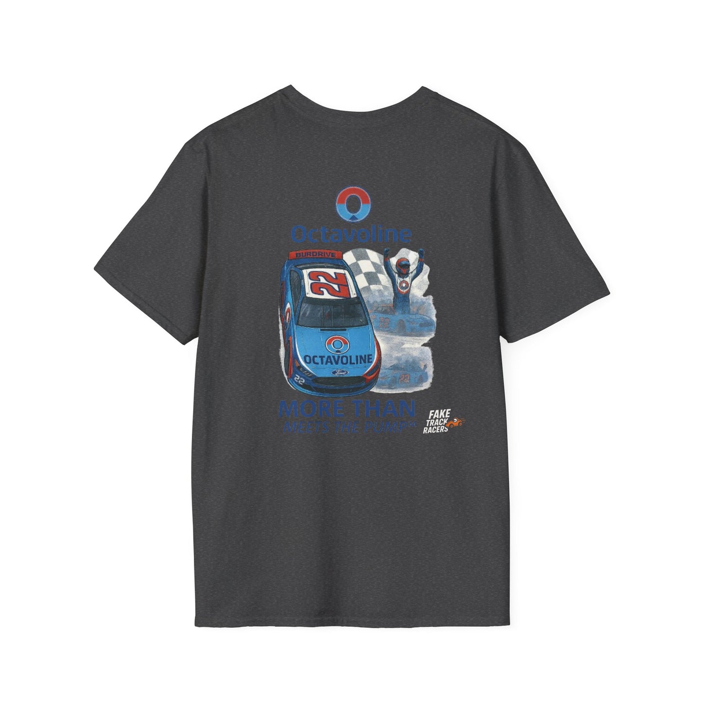 Vintage Style 90s Racing Tee Shirt SPARKY FRANKLIN OCTAVOLINE Fake Track Racers