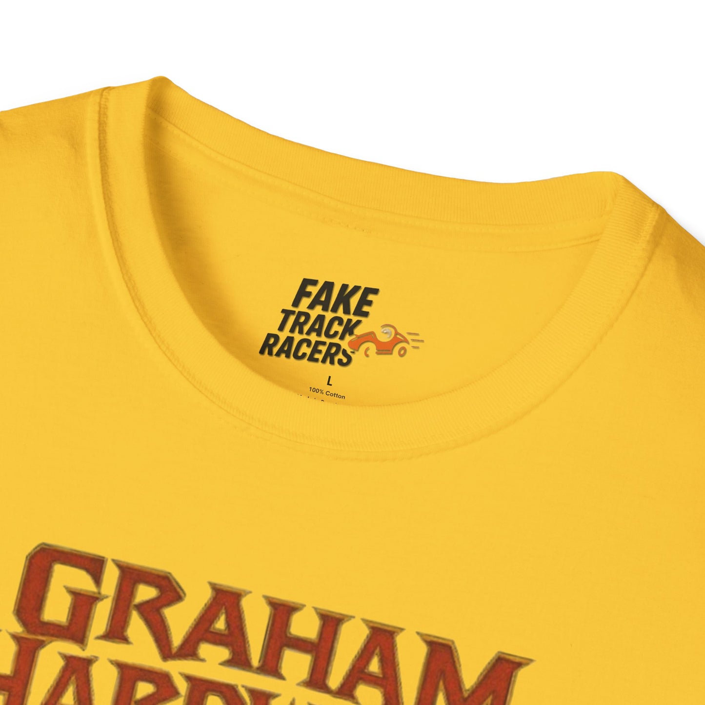 Vintage Style 90s Racing Tee Shirt GRAHAM HARDWICK AOL Fake Track Racers