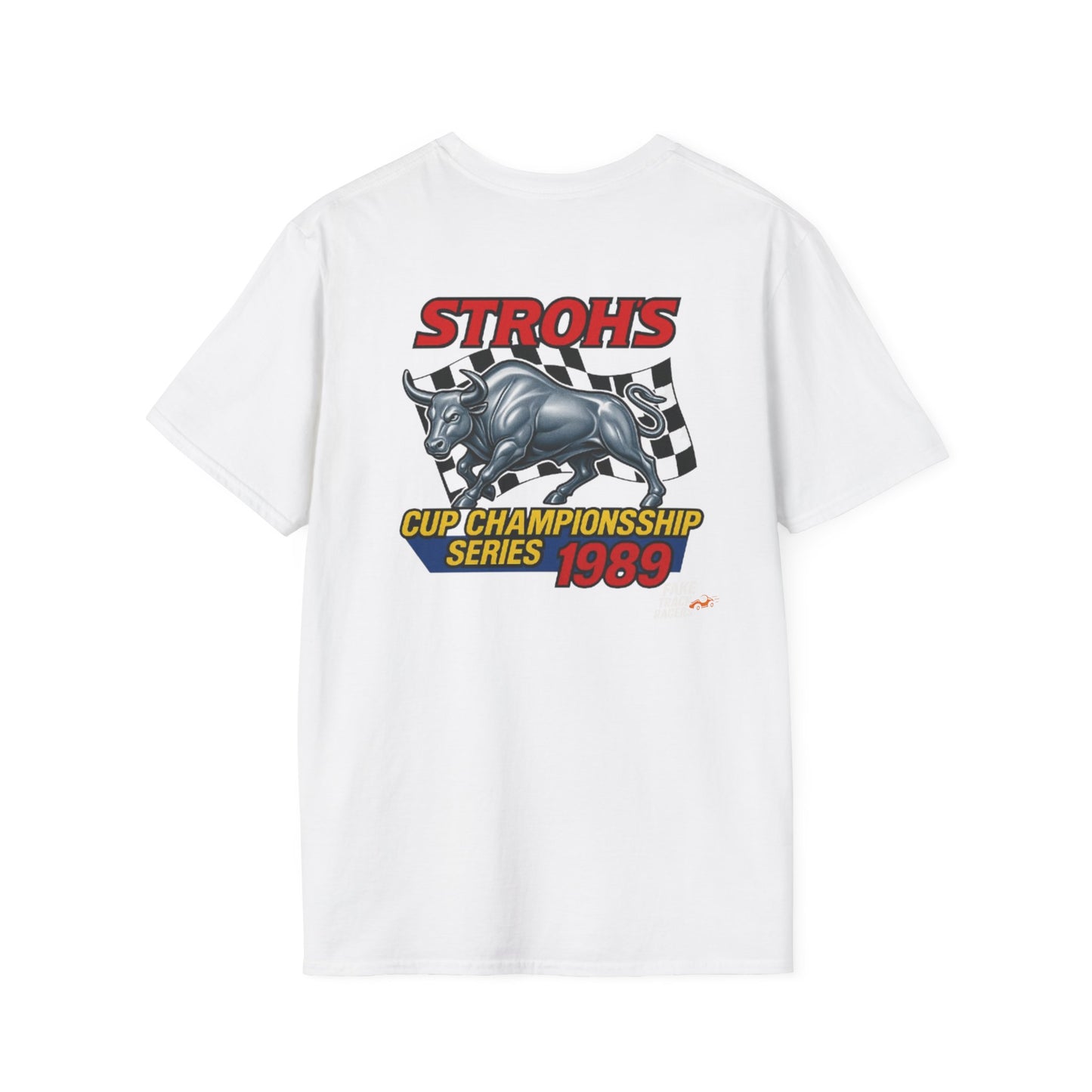 Vintage Style 90s Racing Tee Shirt SHOWDOWN AT SUNDOWN Fake Track Racers