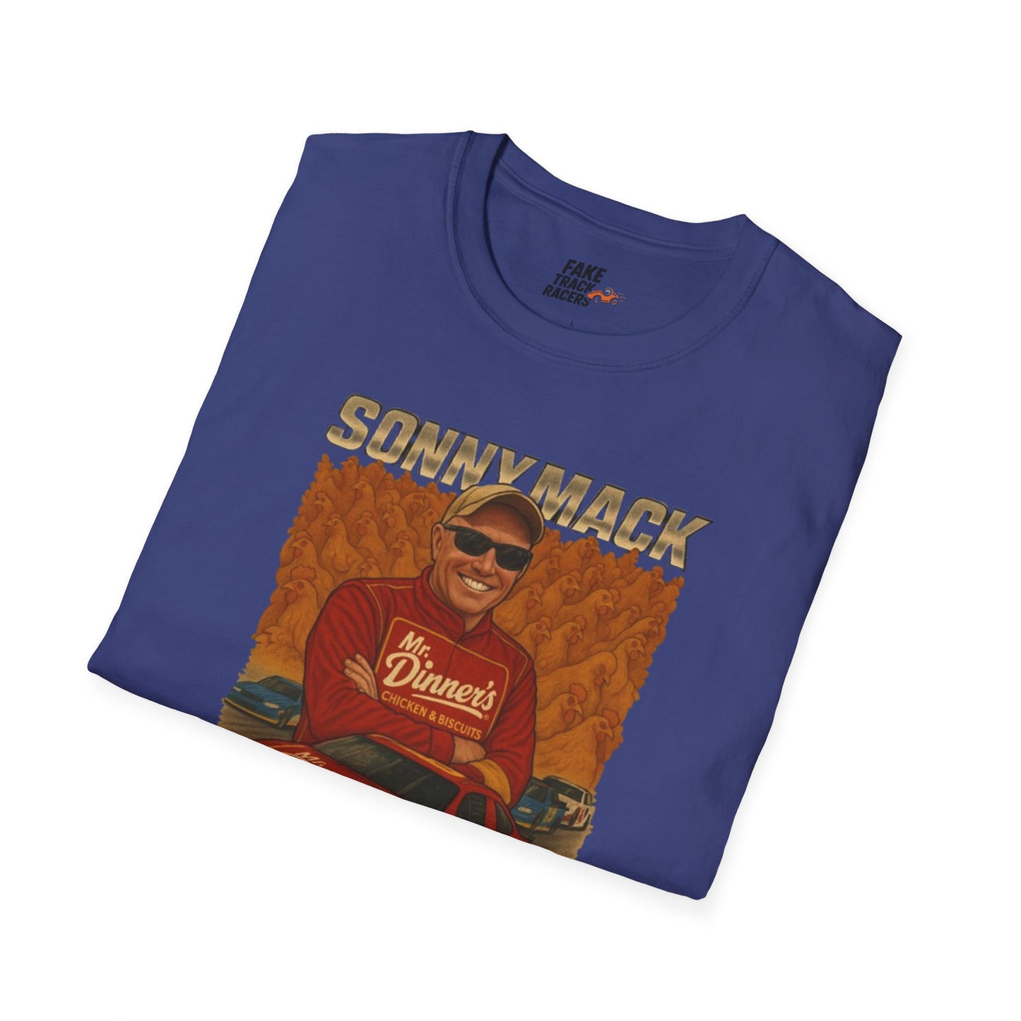 Vintage Style 90s Racing Tee Shirt SONNY MACK Mr Dinners Fake Track Racers