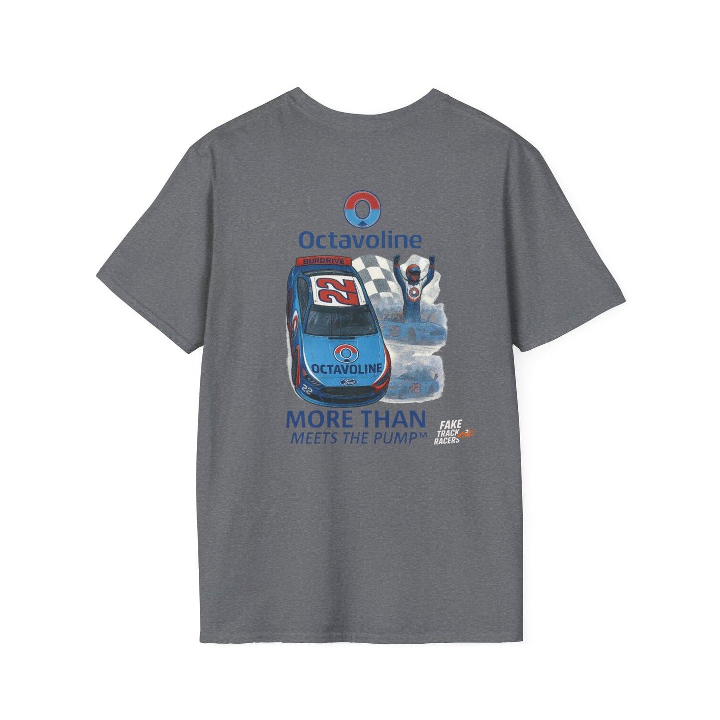 Vintage Style 90s Racing Tee Shirt SPARKY FRANKLIN OCTAVOLINE Fake Track Racers
