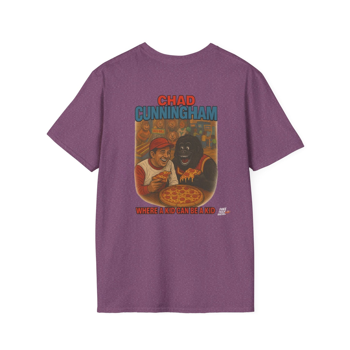 Vintage Style 90s Racing Tee Shirt CHAD CUNNINGHAM Showbiz Fake Track Racers