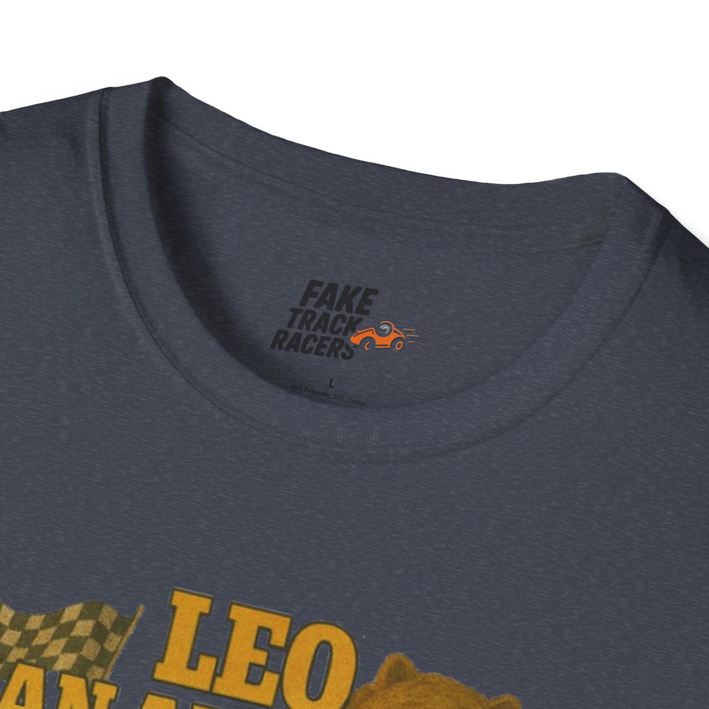 Vintage Style 90s Racing Tee Shirt LEO SAN ANTONIO Grizzly Shirt Fake Track Racers