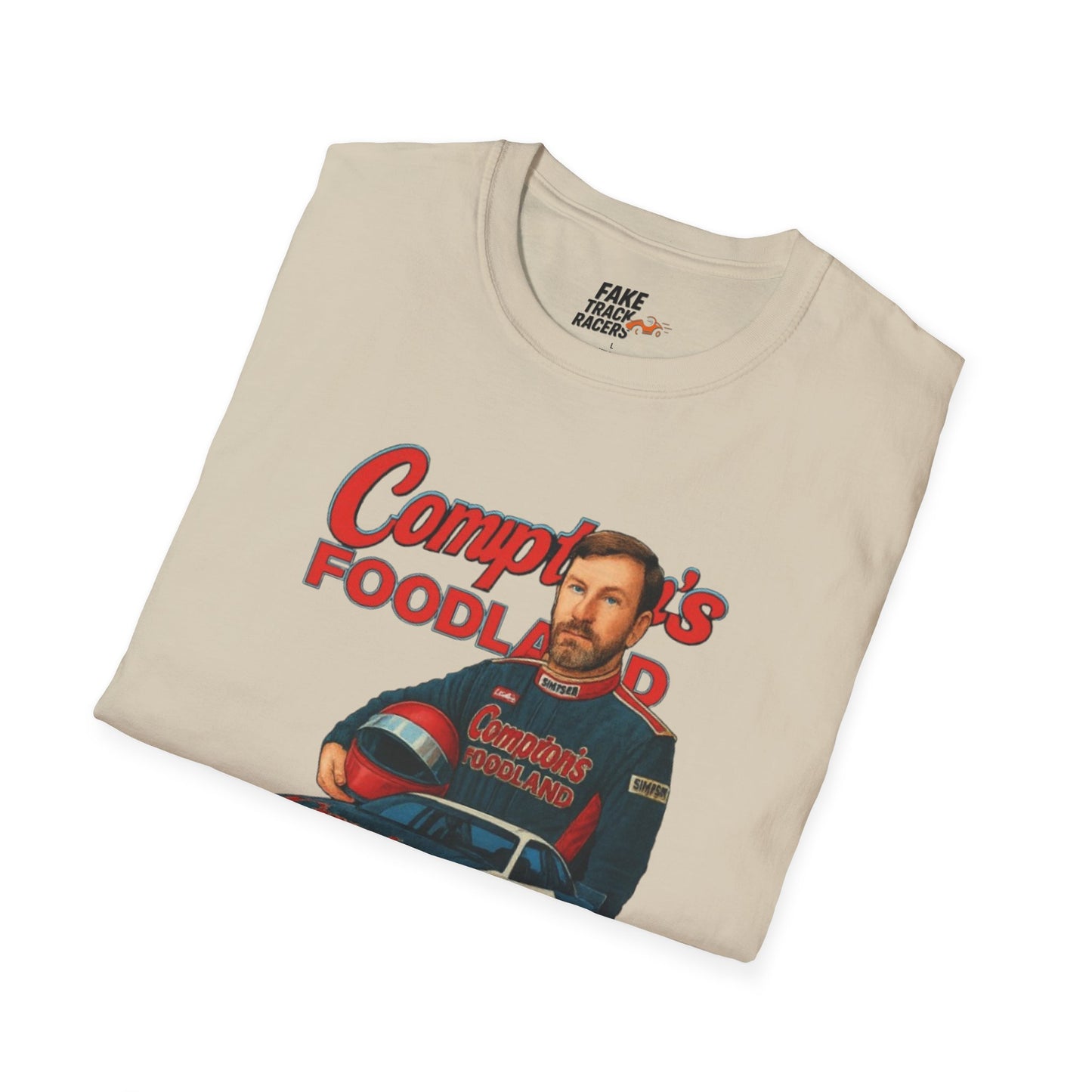 Vintage Style 90s Racing Tee Shirt GERONIMO LaFEET Comptons Fake Track Racers