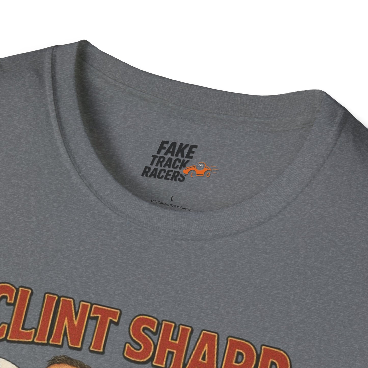 Vintage Style 90s Racing Tee Shirt CLINT SHARP MOSES LITE Fake Track Racers