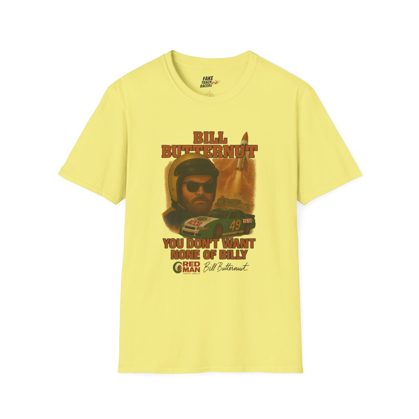 Vintage Style 90s Racing Tee Shirt BILLY BUTTERNUT Billy Shirt Fake Track Racers