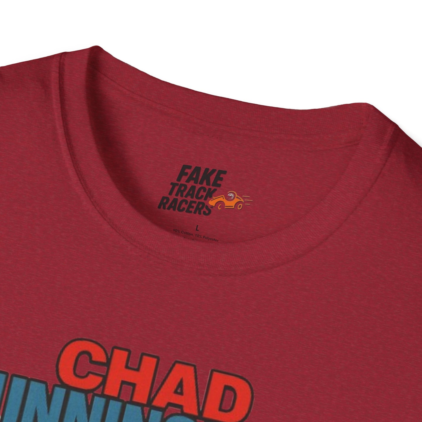 Vintage Style 90s Racing Tee Shirt CHAD CUNNINGHAM Showbiz Fake Track Racers