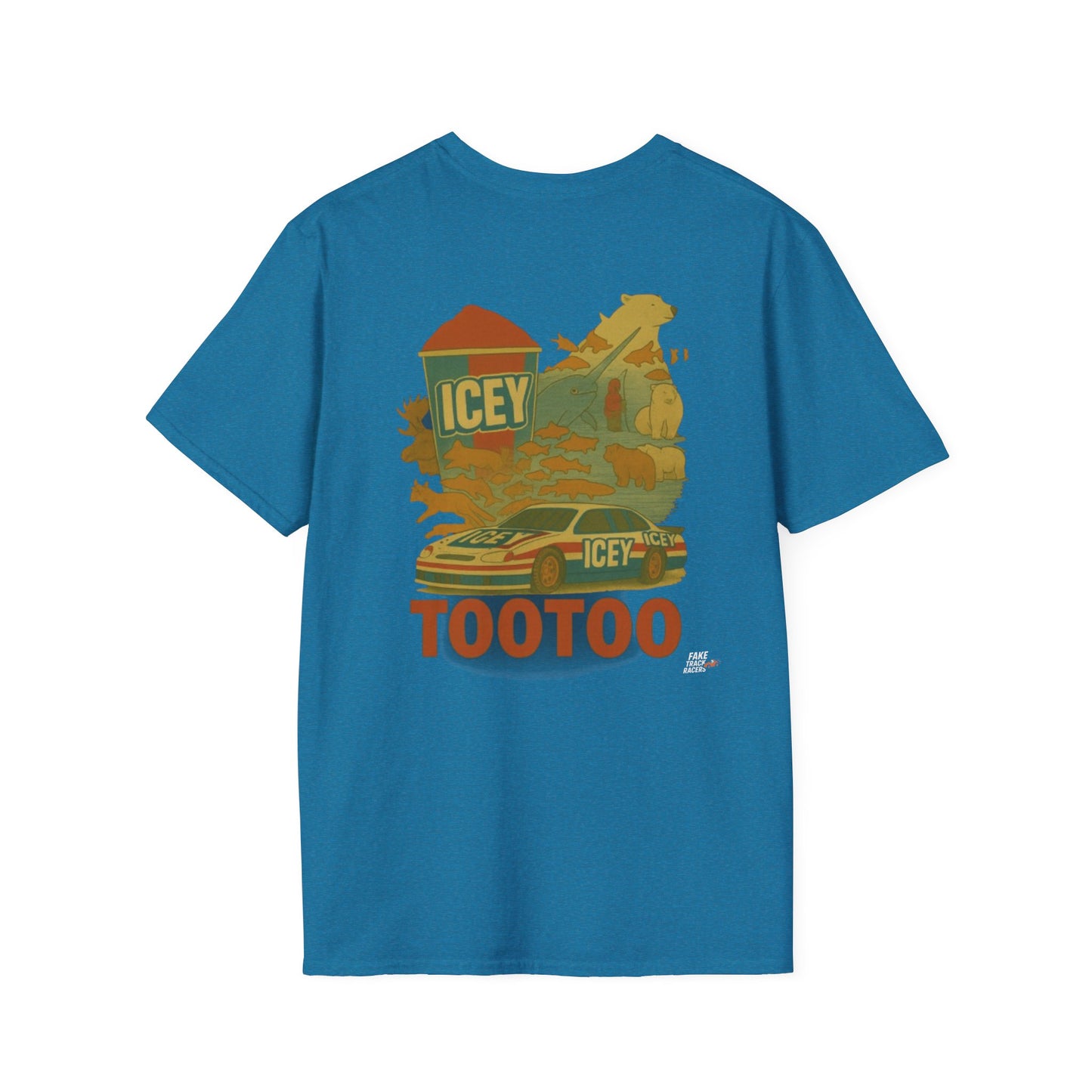 Vintage Style 90s Racing Tee Shirt BRANDON TOOTOO Alaska Fake Track Racers
