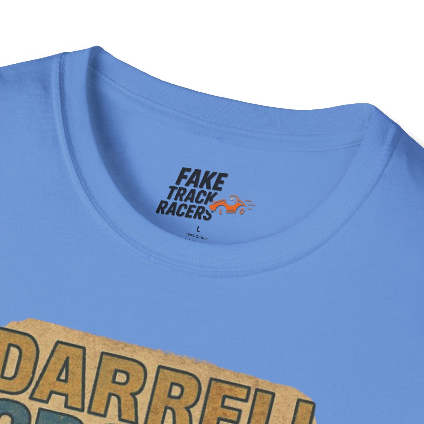 Vintage Style 90s Racing Tee Shirt DARRELL CROSBY Blockbuster Fake Track Racers