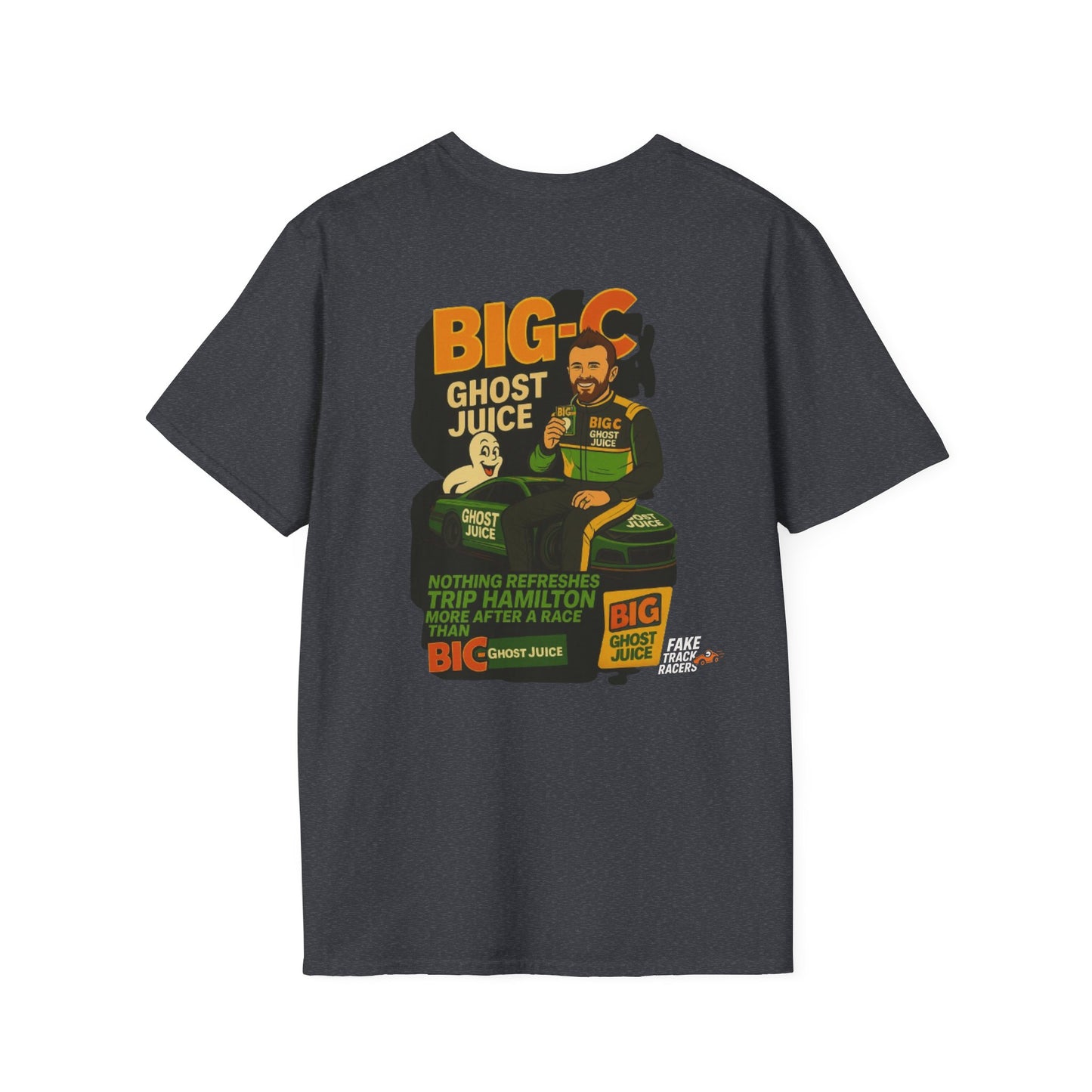 Vintage Style 90s Racing Tee Shirt TRIP HAMILTON BigC Fake Track Racers