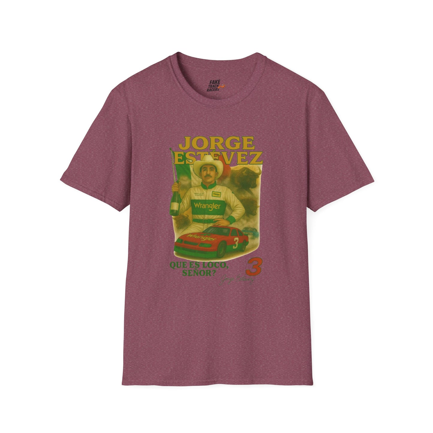 Vintage Style 90s Racing Tee Shirt JORGE ESTEVEZ Cerveza Champ Fake Track Racers