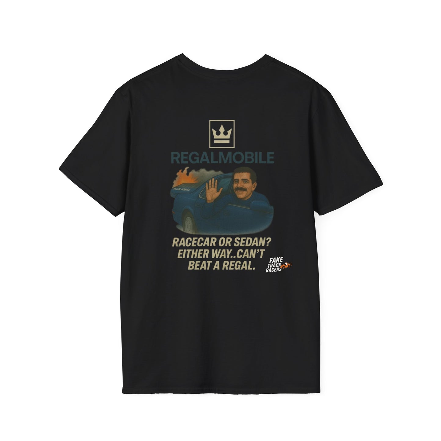 Vintage Style 90s Racing Tee Shirt TEDDY BRADSHAW Regal Fake Track Racers