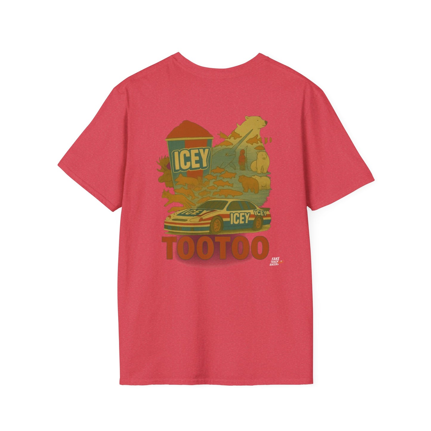Vintage Style 90s Racing Tee Shirt BRANDON TOOTOO Alaska Fake Track Racers