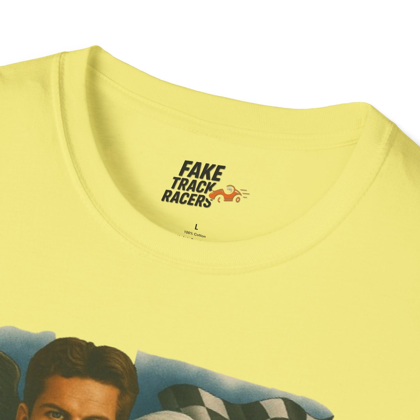 Vintage Style 90s Racing Tee Shirt BEAU DIESEL BC Fake Track Racers