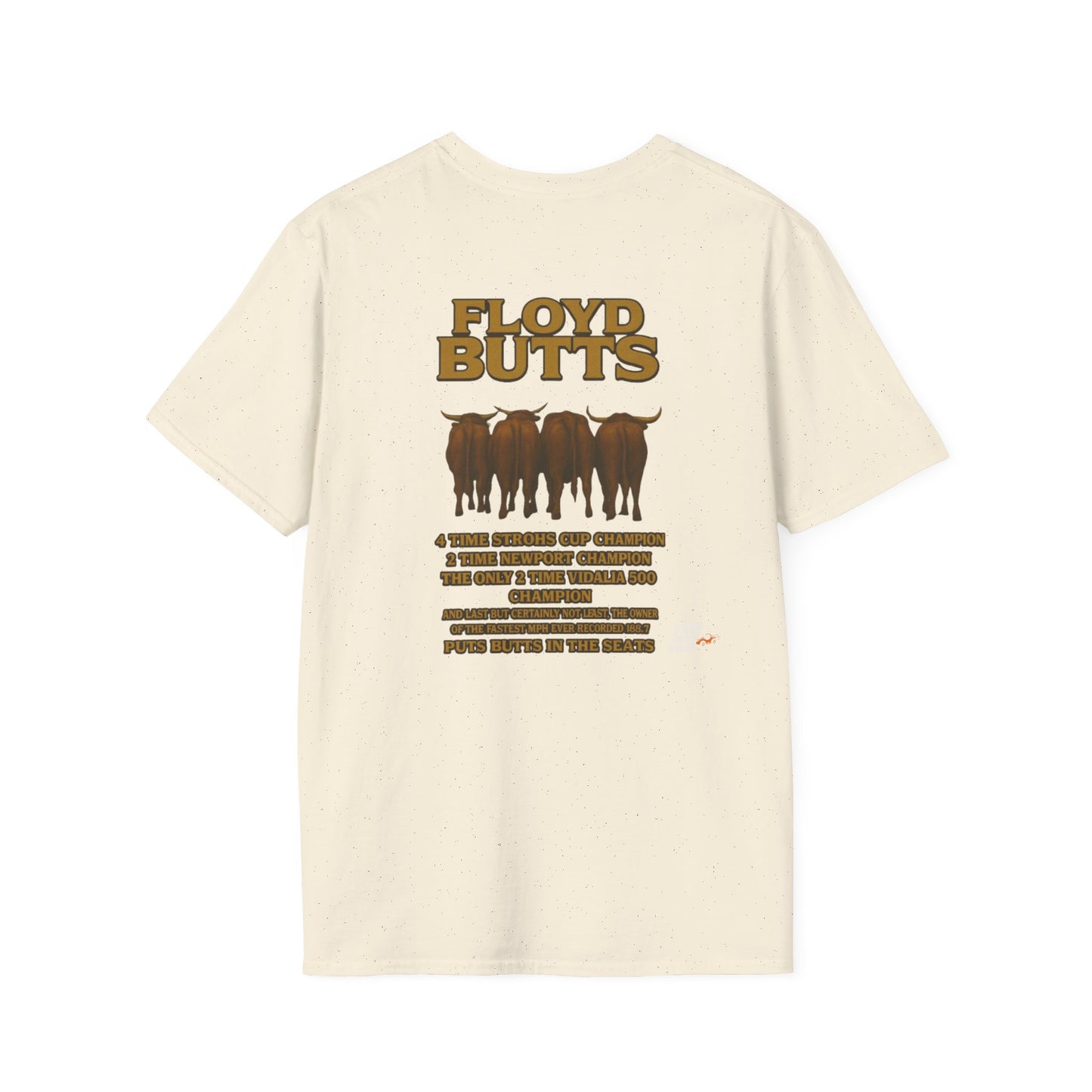 Vintage Style 90s Racing Tee Shirt FLOYD BUTTS Bapst Fake Track Racers