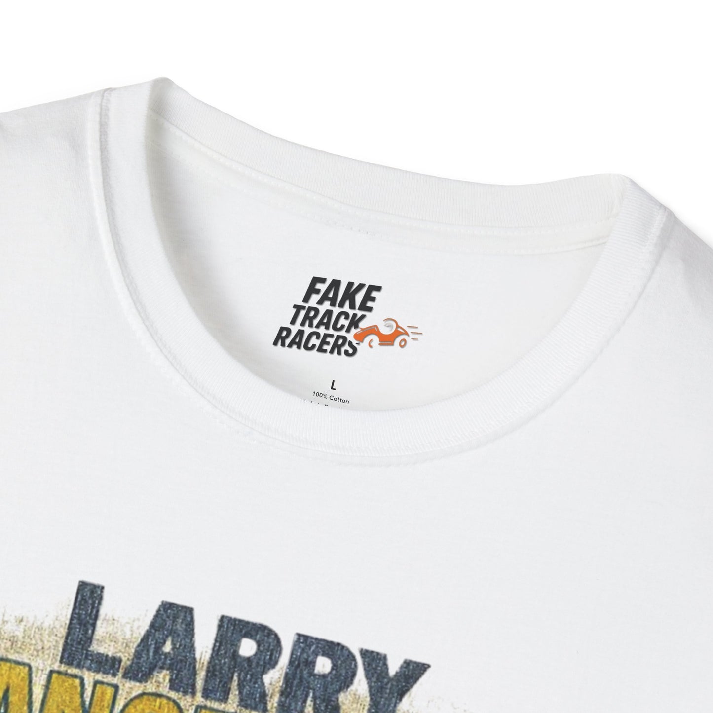 Vintage Style 90s Racing Tee Shirt LARRY DANGERMAN Deliver Shirt Fake Track Racers