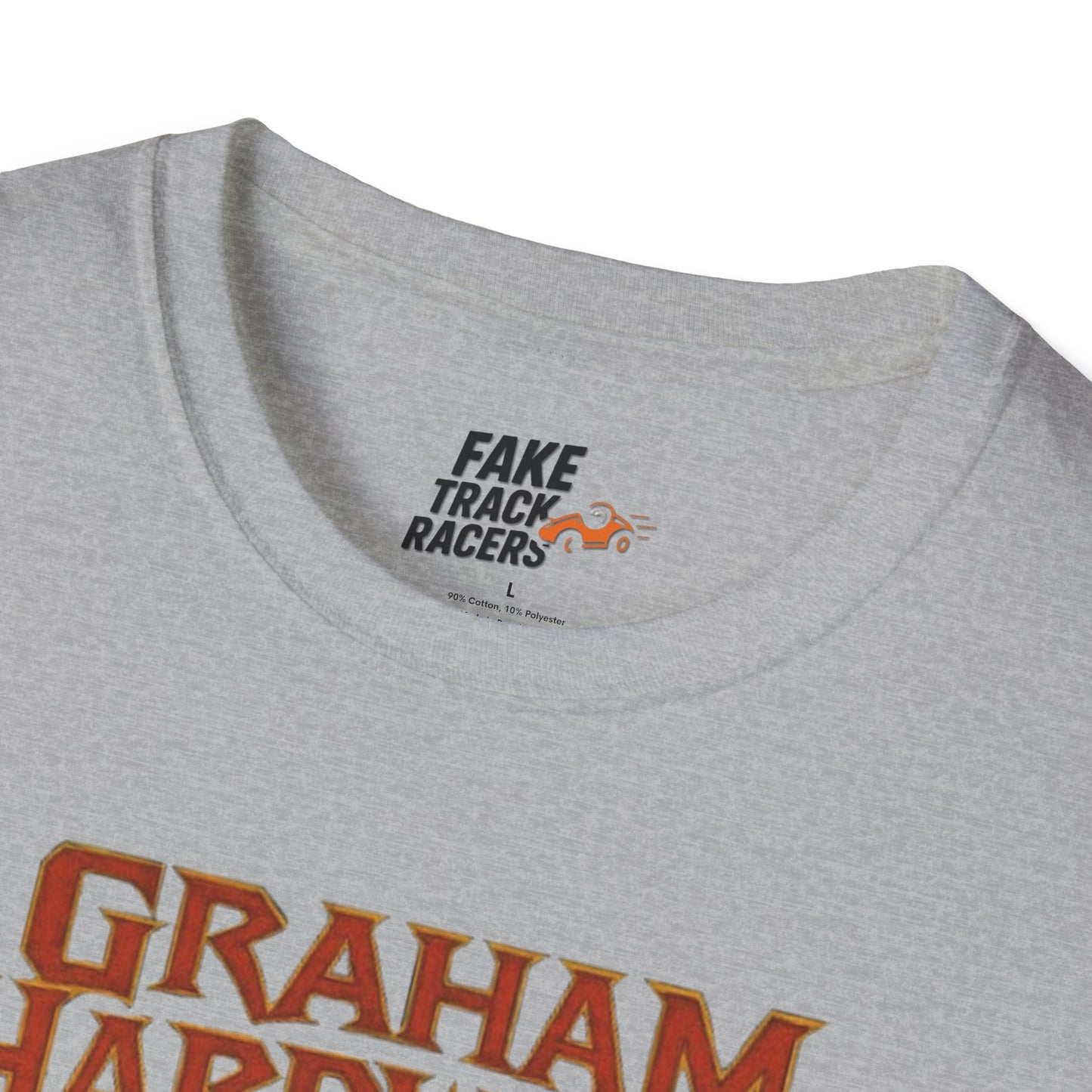Vintage Style 90s Racing Tee Shirt GRAHAM HARDWICK AOL Fake Track Racers