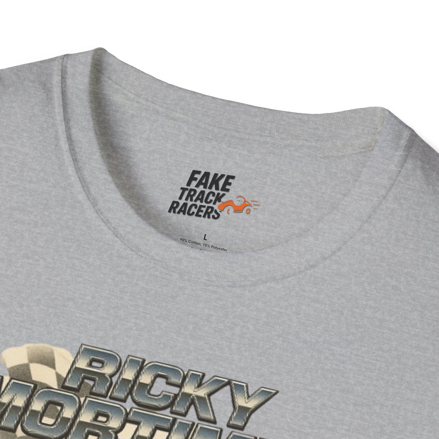 Vintage Style 90s Racing Tee Shirt RICKY MORTIMER PHOON Fake Track Racers