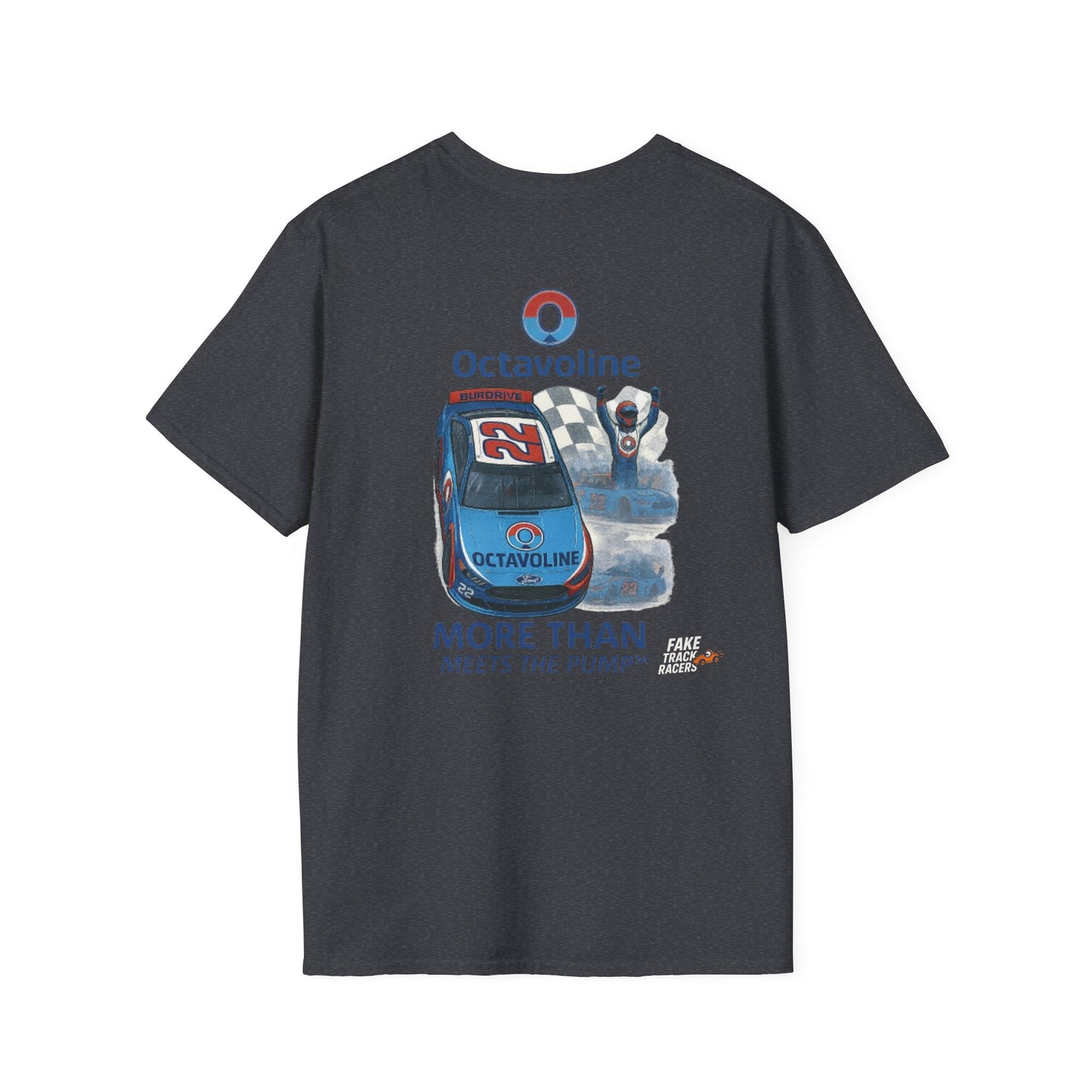 Vintage Style 90s Racing Tee Shirt SPARKY FRANKLIN OCTAVOLINE Fake Track Racers
