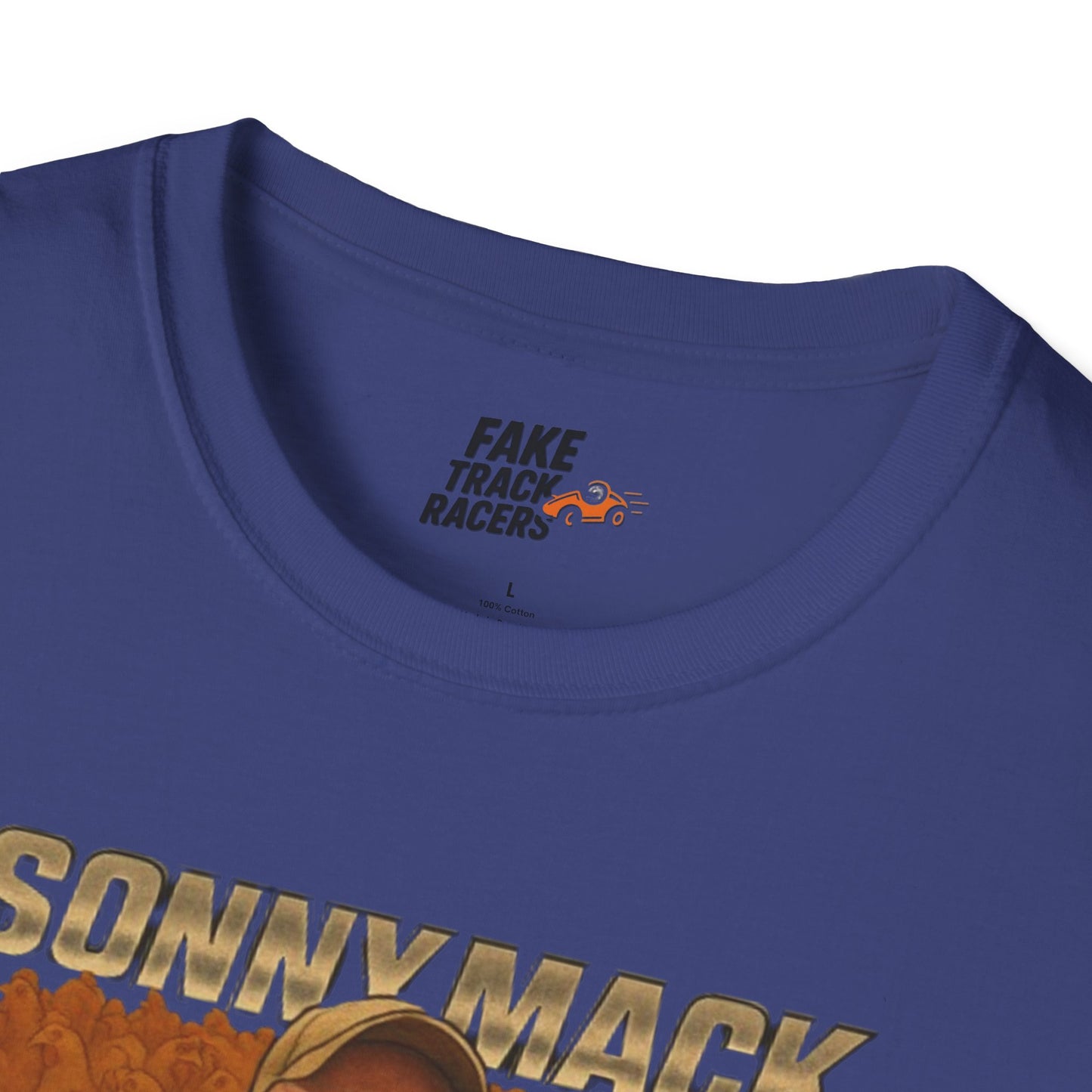 Vintage Style 90s Racing Tee Shirt SONNY MACK Mr Dinners Fake Track Racers
