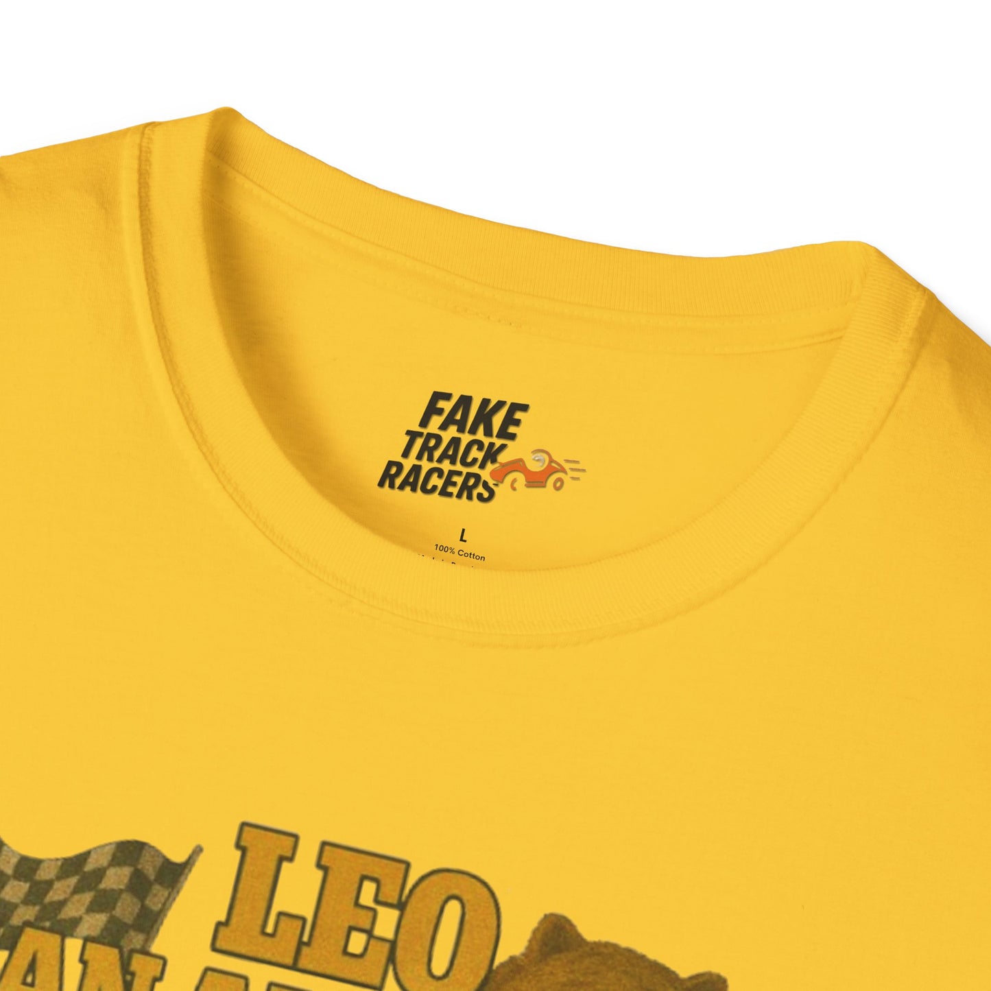 Vintage Style 90s Racing Tee Shirt LEO SAN ANTONIO Grizzly Shirt Fake Track Racers