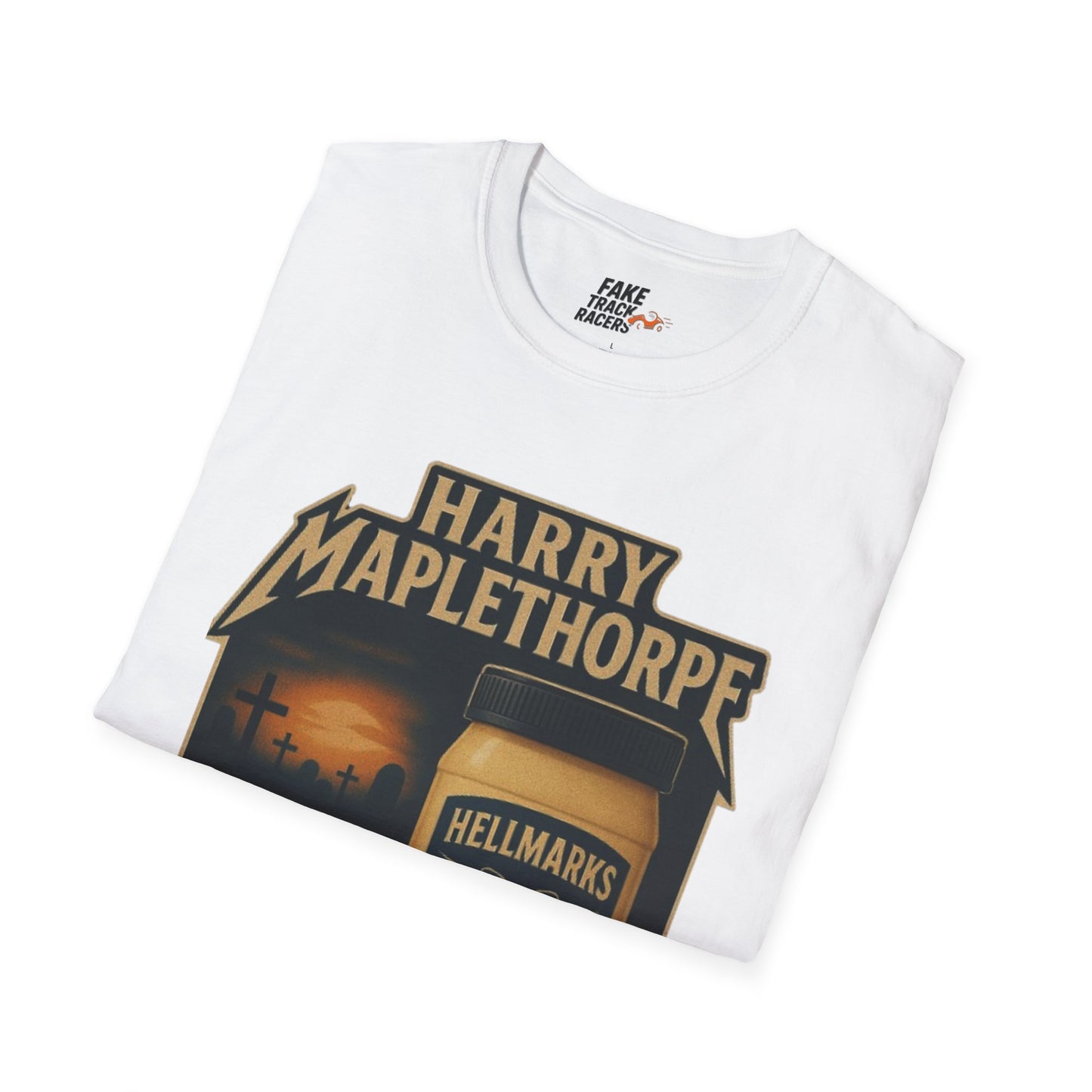Vintage Style 90s Racing Tee Shirt HARRY MAPLETHORPE Hellmark's Fake Track Racers