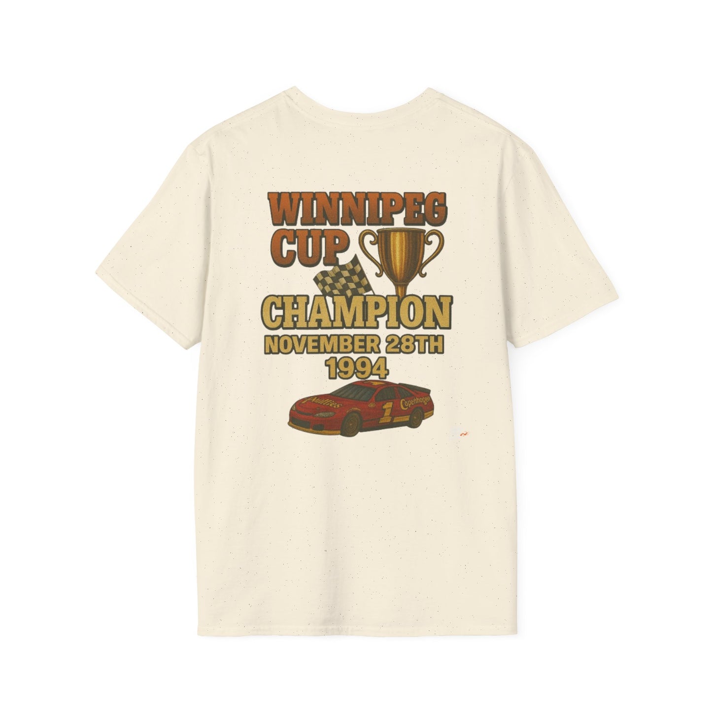 Vintage 90s Racing Tee Shirt RHETT COWAN, Fake Track Racing Shirt