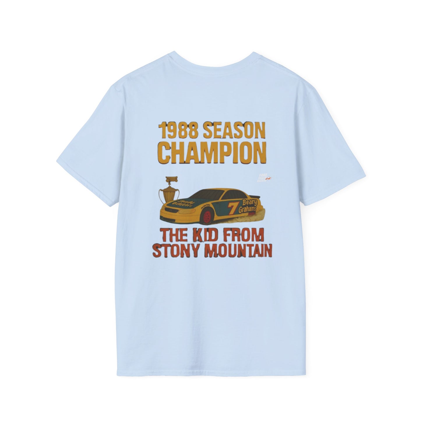 Vintage Style Racing Tee Shirt SAMMY TICKLE, 1988 Champion Shirt Fake Track Racers