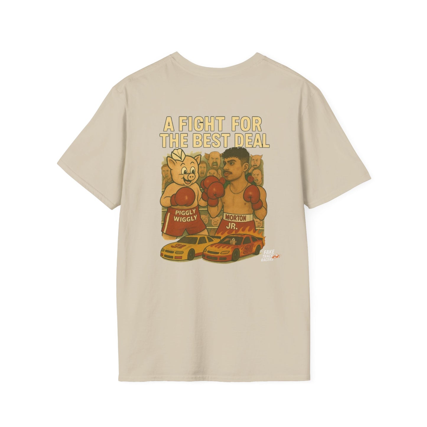 Vintage Style 90s Racing Tee Shirt PHILLIP JACKIE MORTON JR PW Fake Track Racers