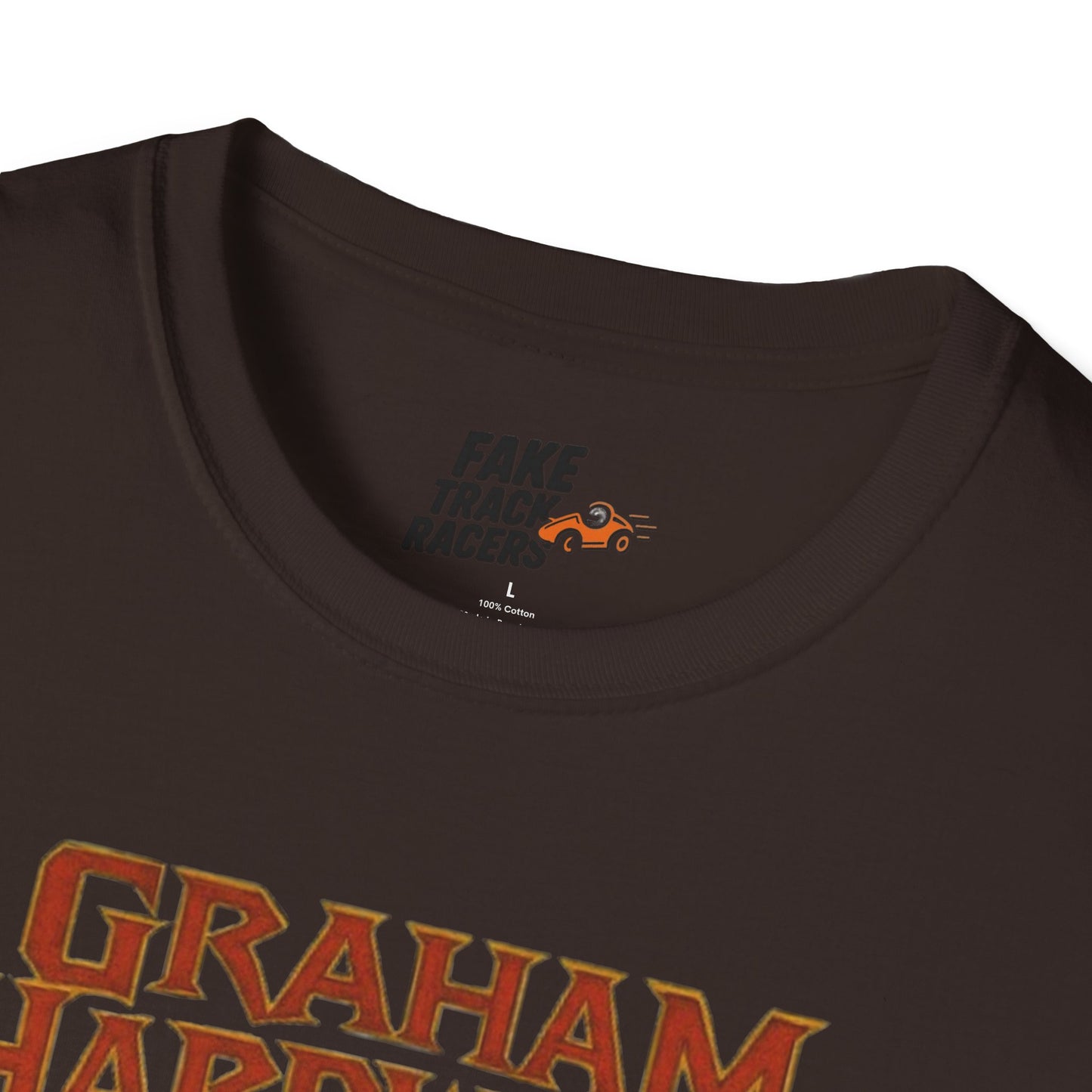 Vintage Style 90s Racing Tee Shirt GRAHAM HARDWICK AOL Fake Track Racers
