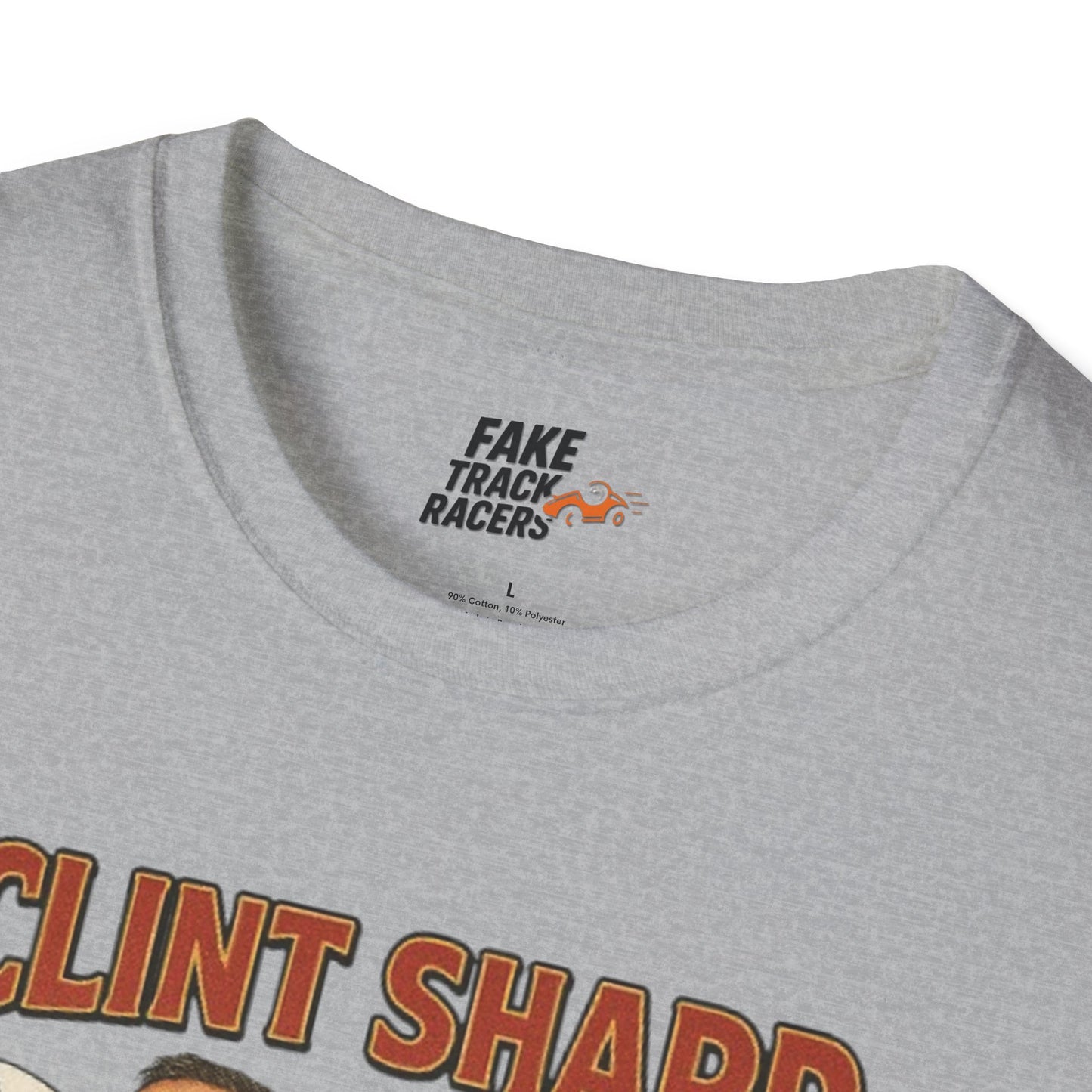 Vintage Style 90s Racing Tee Shirt CLINT SHARP MOSES LITE Fake Track Racers
