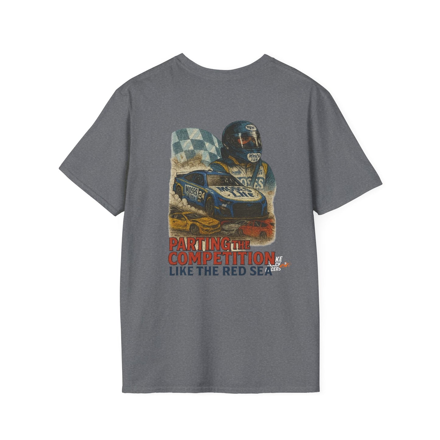 Vintage Style 90s Racing Tee Shirt CLINT SHARP MOSES LITE Fake Track Racers