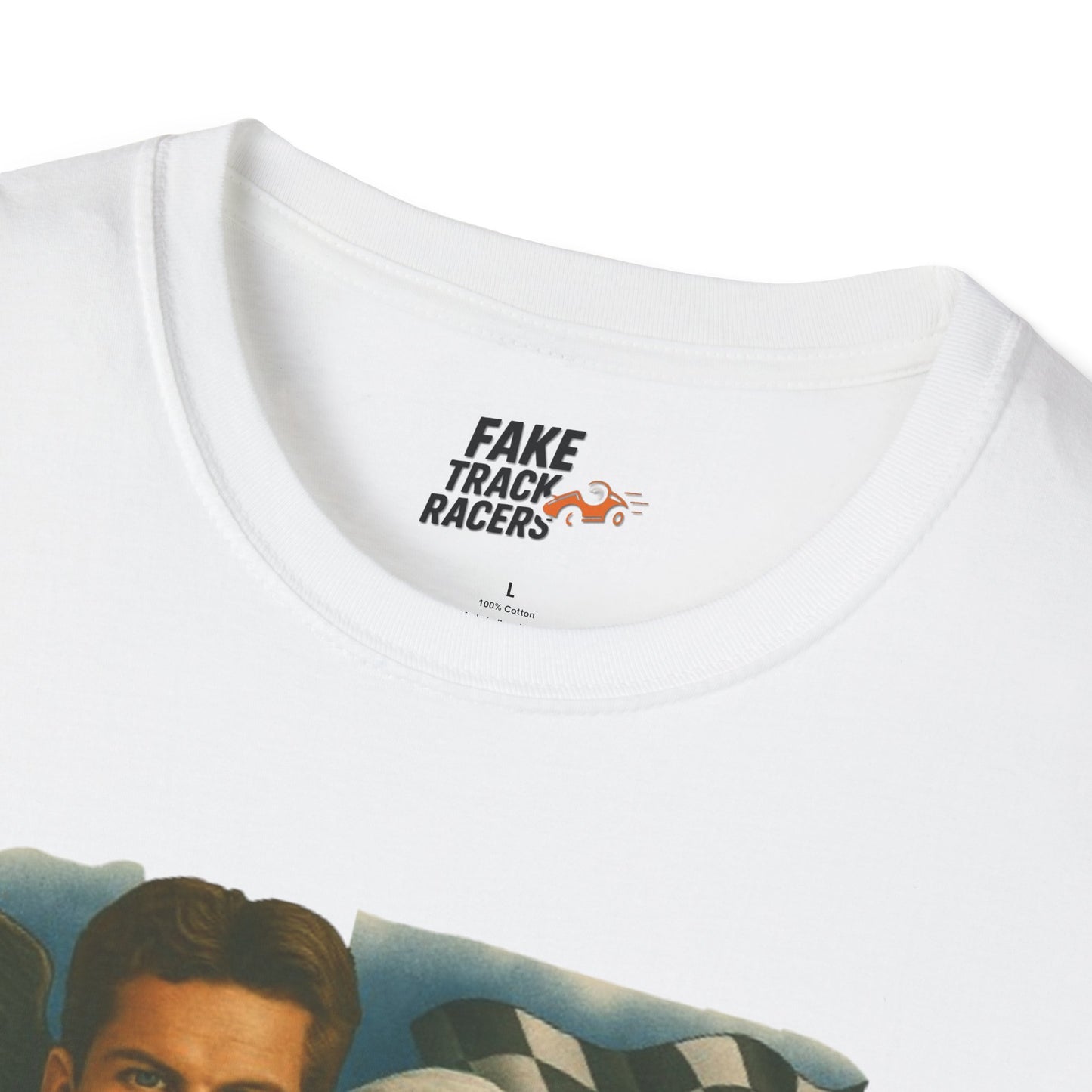 Vintage Style 90s Racing Tee Shirt BEAU DIESEL BC Fake Track Racers