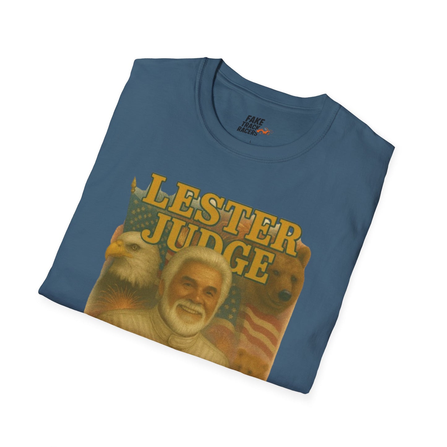Vintage Style 90s Racing Tee Shirt LESTER JUDGE Memorial Shirt Fake Track Racers