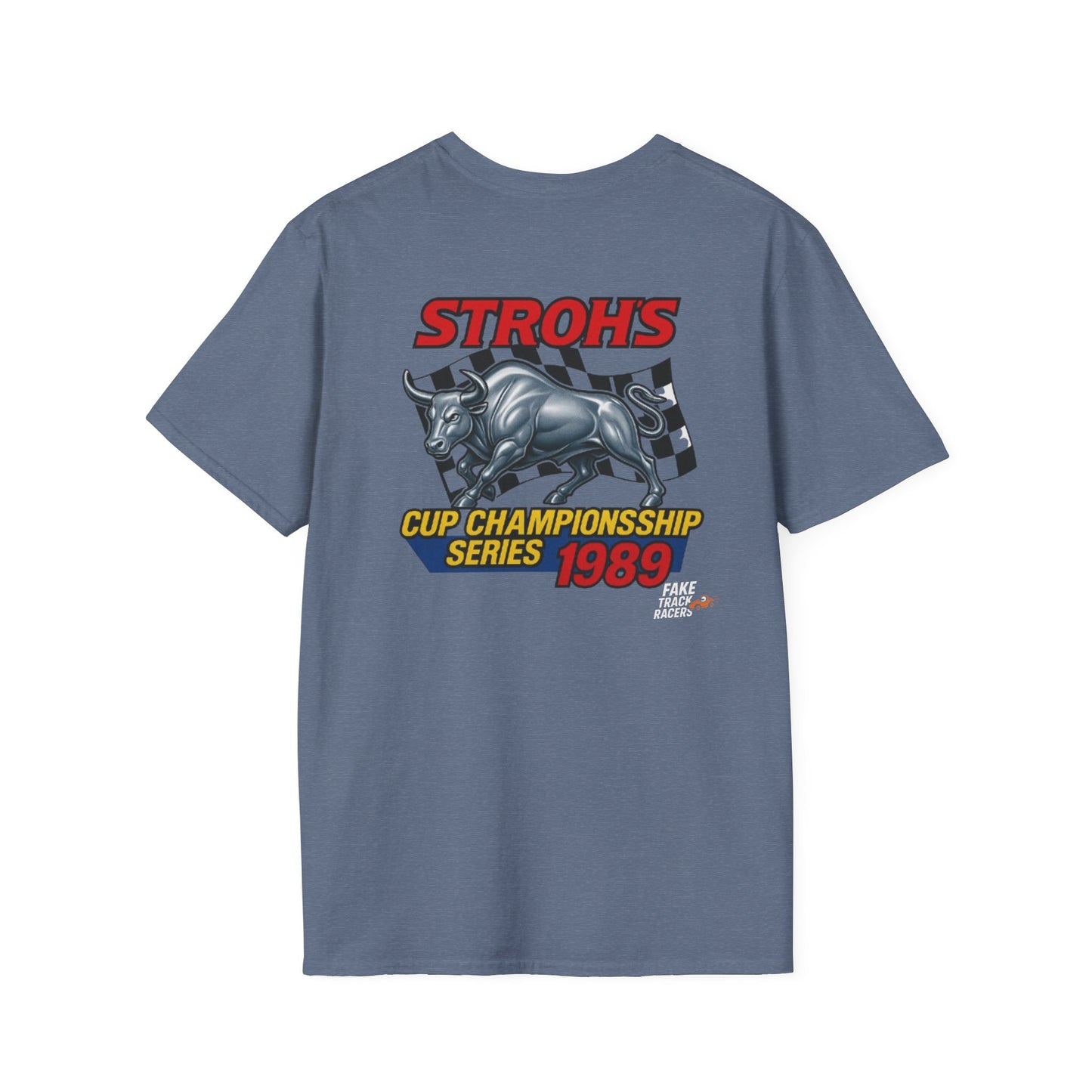Vintage Style 90s Racing Tee Shirt SHOWDOWN AT SUNDOWN Fake Track Racers