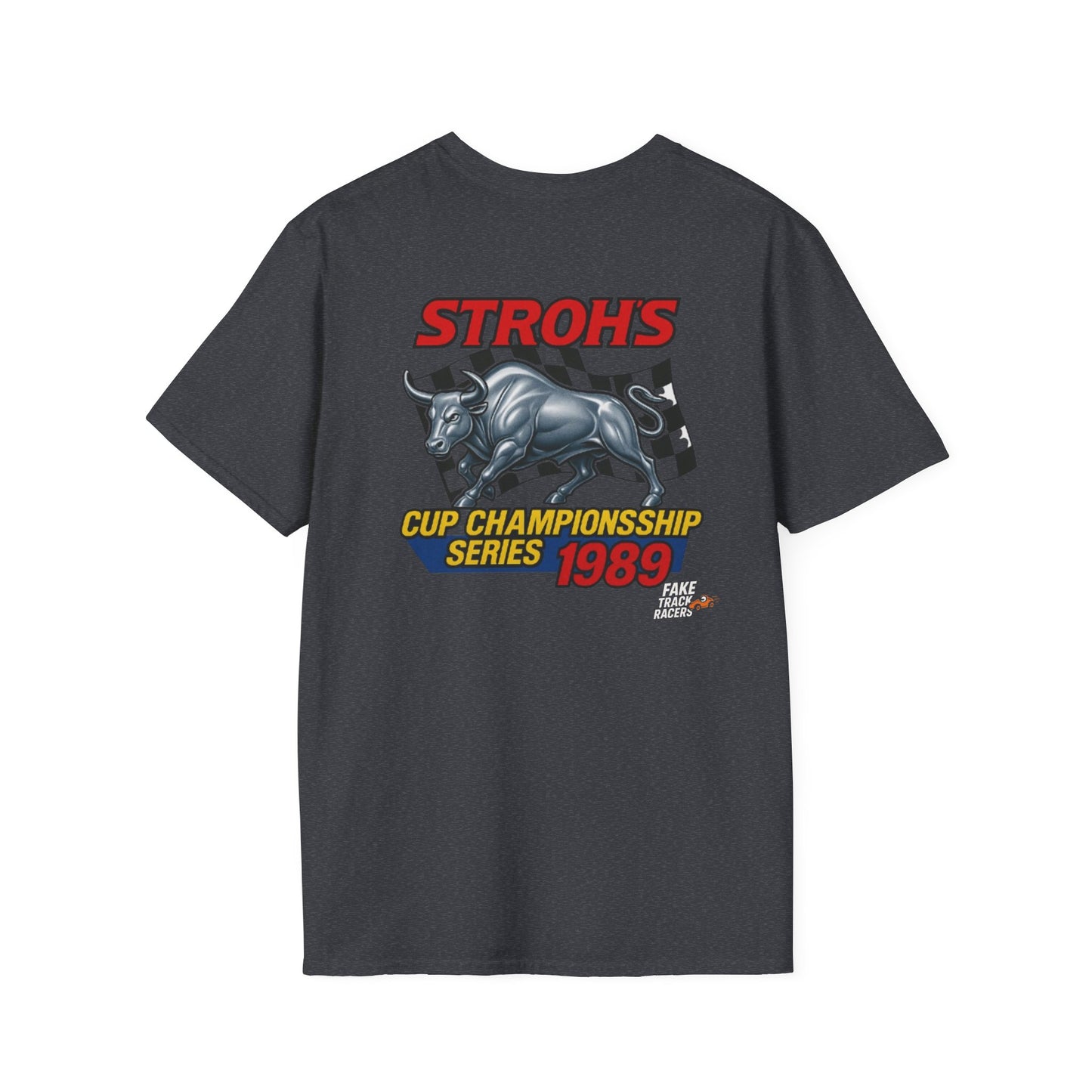 Vintage Style 90s Racing Tee Shirt SHOWDOWN AT SUNDOWN Fake Track Racers