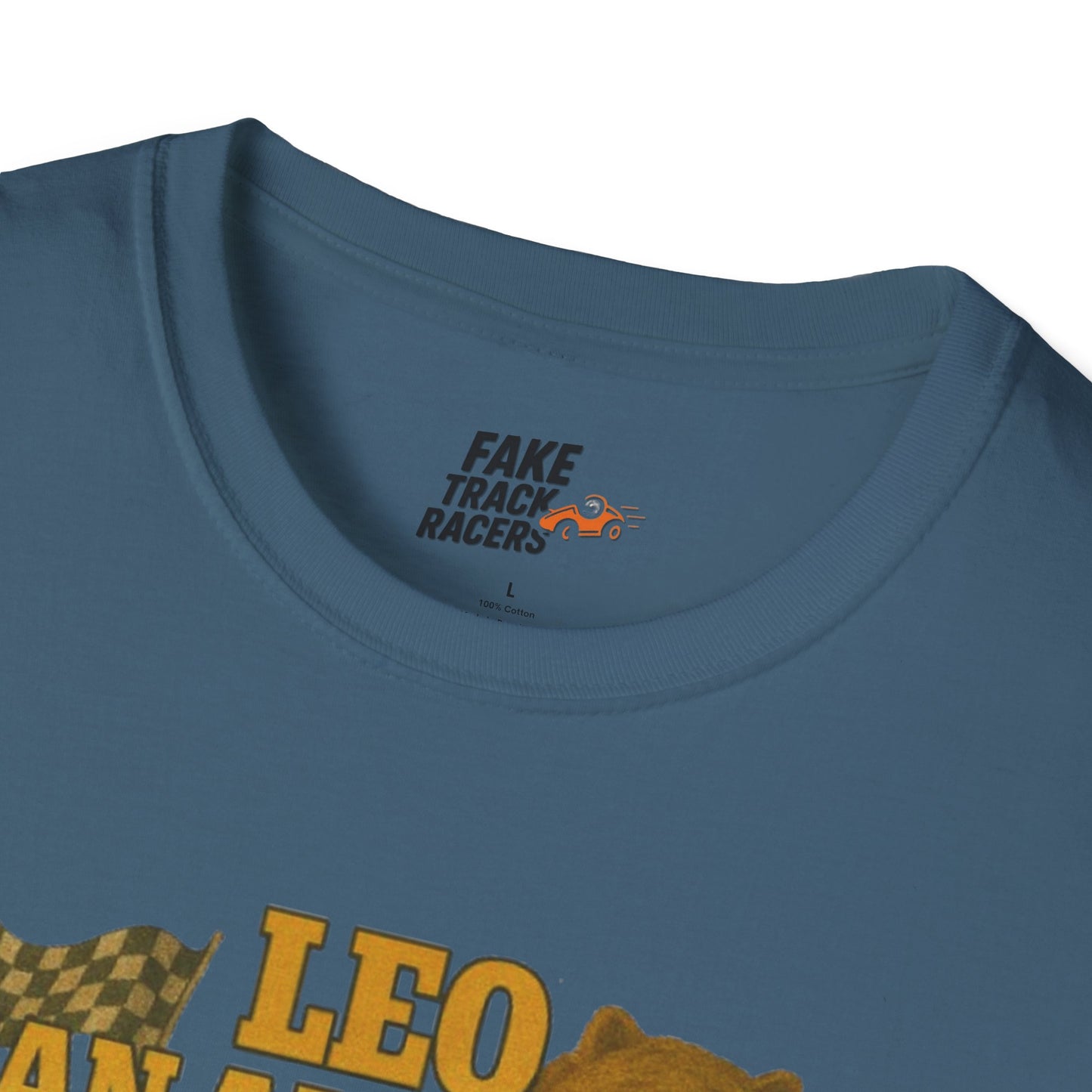 Vintage Style 90s Racing Tee Shirt LEO SAN ANTONIO Grizzly Shirt Fake Track Racers